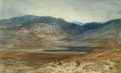 Mountainous Landscape with Stags, 1873