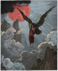 Purgatorio, Canto 9: Dante, in a Dream, Is Carried Off by an Eagle, Illustration from "The Divine Comedy" by Dante Alighieri, 1885
