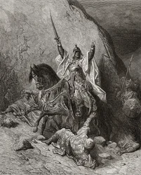 Saladin Yusuf, Sultan during Second Crusade, illustration from 