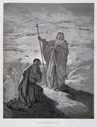 Samuel Anoints Saul as First King of Israel (Illustration from the Dore Bible)