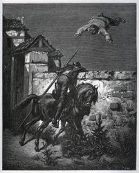 Sancho Panza gets fooled, and Don Quixote can