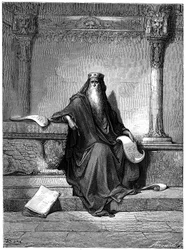 Solomon - Illustration by Gustave Dore (1832-1883) for The Bible (1866)