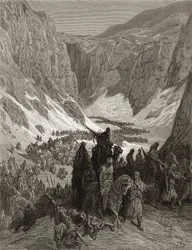 The Christian Army in the Mountains of Judea, illustration from 