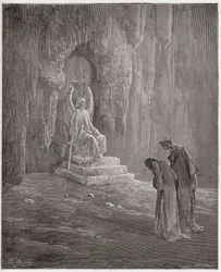 The Divine Comedy, Purgatorio, Canto 9: Dante and Virgil at the portals of Purgatory - by Dante Alighieri - Illustration by Gustave Dore