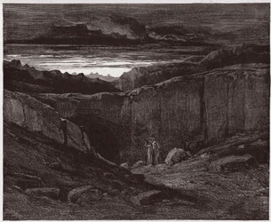 The Divine Comedy, Inferno, Canto 3: Virgil and Dante at the gates of Hell - Illustration by Gustave Dore