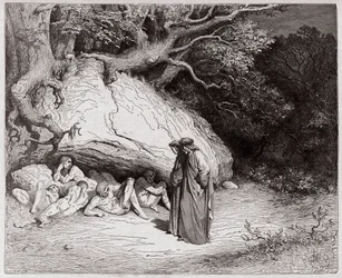 The Divine Comedy, Inferno, Canto 4: The Innocent Souls in Limbo - by Dante Alighieri (1265-1321) - Illustration by Gustave Dore (1832-1883)