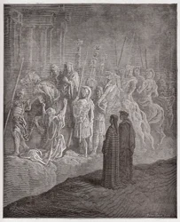 The Divine Comedy, Purgatorio, Canto 10: The marble sculptures portraying pride - by Dante Alighieri (1265-1321) - Illustration by Gustave Doré (1832-1883)
