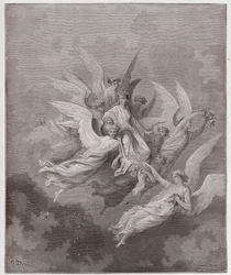 The Divine Comedy, Purgatorio, Canto 30: Beatrice among the angels - by Dante Alighieri - Illustration by Gustave Doré