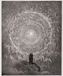 The Divine Comedy, Paradiso, Canto 31: The saintly throng form a rose in the empyrean (rose celeste) - by Dante Alighieri