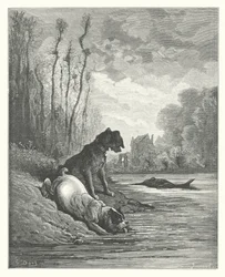 The Fables of La Fontaine: The Two Dogs and the Dead Ass