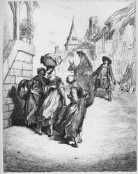 The Miller, His Son and the Donkey - from "Fables" by Jean de La Fontaine