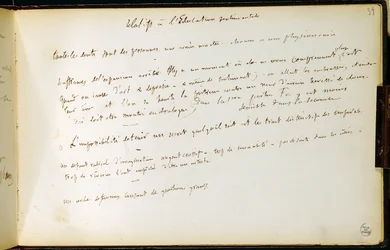 Folio 39 of the Workbook No. 19 Manuscript Page of Gustave Flaubert