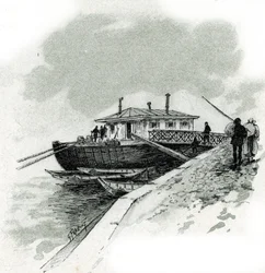 View of the Boat in Quai de Bercy Where Traders Paid the Grant