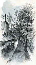 View of the two Bievre rivers from the Boulevard d