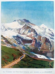The Electric Railroad to Mount Jungfrau, Swiss Alps