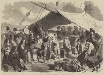 Deck of Ship at Ringo, with Refugees from Messina