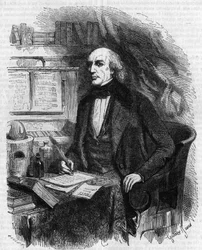 Portrait of Mathieu Jose Bonaventure Orfila, French physician and chemist. Engraving by Gustave Janet