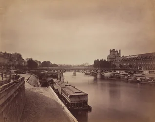 The Pont du Carrousel, Paris: View to the West from the Pont des Arts, 1856-1858