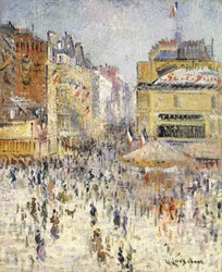 Bastille Day on Rue de Clignancourt, Paris