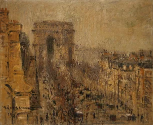 The Avenue de Friedland, Paris, Cloudy Sky, 1925