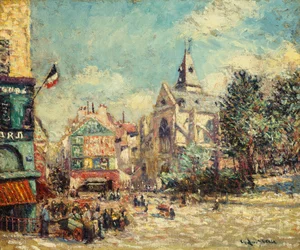 The Church of Saint Medard and the Mouffetard Road in Paris