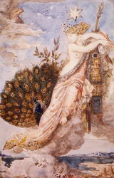 Peacock complaining to Juno, by Gustave Moreau (1826-1898)