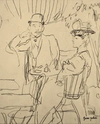 Couple in a Cafe