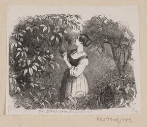 Illustration for "A Leaf from Heaven" in H.C. Andersen, "Fairy Tales and Stories", Volume 2