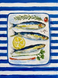 Fresh Sardines Blue Stripes