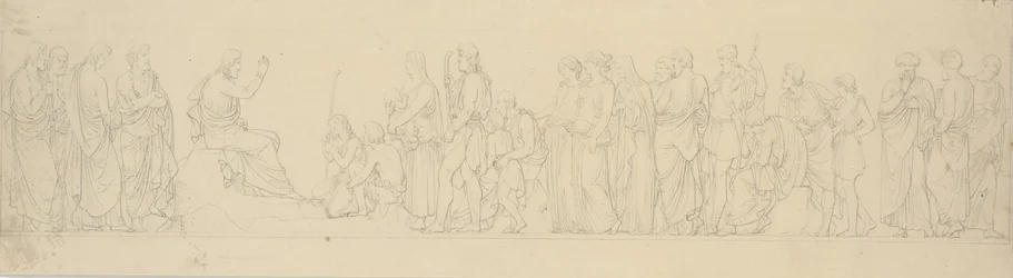 The Sermon on the Mount. Frieze Composition with Study for a Divergent Relief in the Castle Church