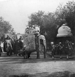A Punjabi Princess in an Elephant Procession, Delhi, India