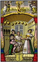 Barber and Wigmaker, 16th Century, 1849