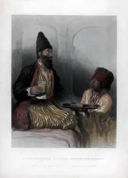 A Persian Prince, His Slave Bringing Him Sherbet