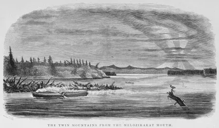 The Twin Mountains from the Melozikakat Mouth, from 