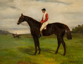 Zealot, a Bay Racehorse with Jockey