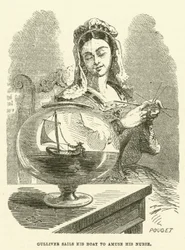 Gulliver Sails His Boat to Amuse His Nurse
