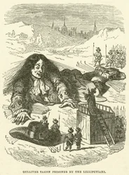 Gulliver taken prisoner by the Lilliputians