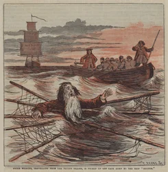 Peter Wilkins, travelling from the Flying Island, is picked up off Cape Horn by the ship Hector