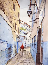 A Visitor, Chefchaouen, Morocco, c.2024