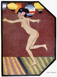 Young Japanese Nude Dancing - in “Japanese Doll” by Félicien Champsaur, illustrations by Hanafusa Itcho, Paris