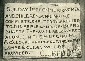 Placard Erected by Mr. Rhodes