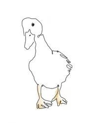 Sweet Duckling Line Art
