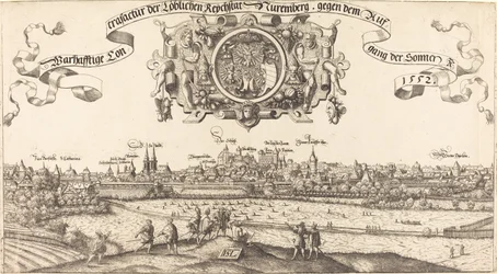 View of Nuremberg from the East (center section)