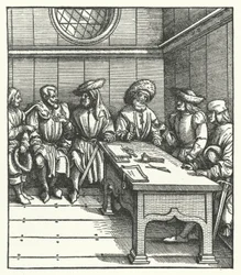 Council of Flemish peasants rebelling against the rule of Archduke Maximilian of Austria