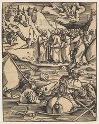 The Egyptians Crossing the Red Sea (from Das Buch Granatapfel)