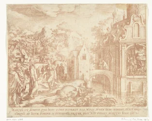Christ Arrives at the House of Lazarus, Martha, and Mary Magdalene