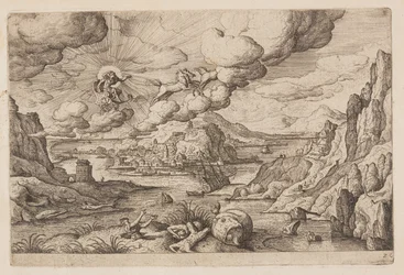 Plate 26, from Landscapes with Scenes from the Old and New Testament and Ovid’s Metamorphoses