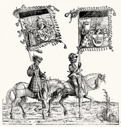 Two Mounted Knights, from Maximilian