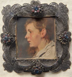 Head of a Woman. Miniature from the Loewe Collection