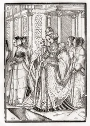 Death Comes for the Empress, Engraved by Georg Scharffenberg, from 